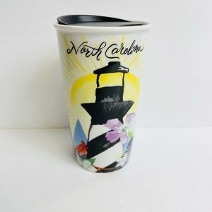 Starbucks North Carolina Lighthouse Ceramic Traveler Tumbler Coffee Mug 12oz